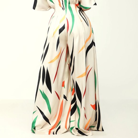 White with multicolor all-over prints - Picture 4 of 5